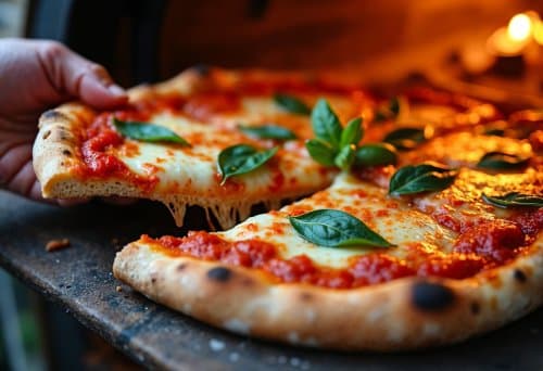 AI generated pizza food photography