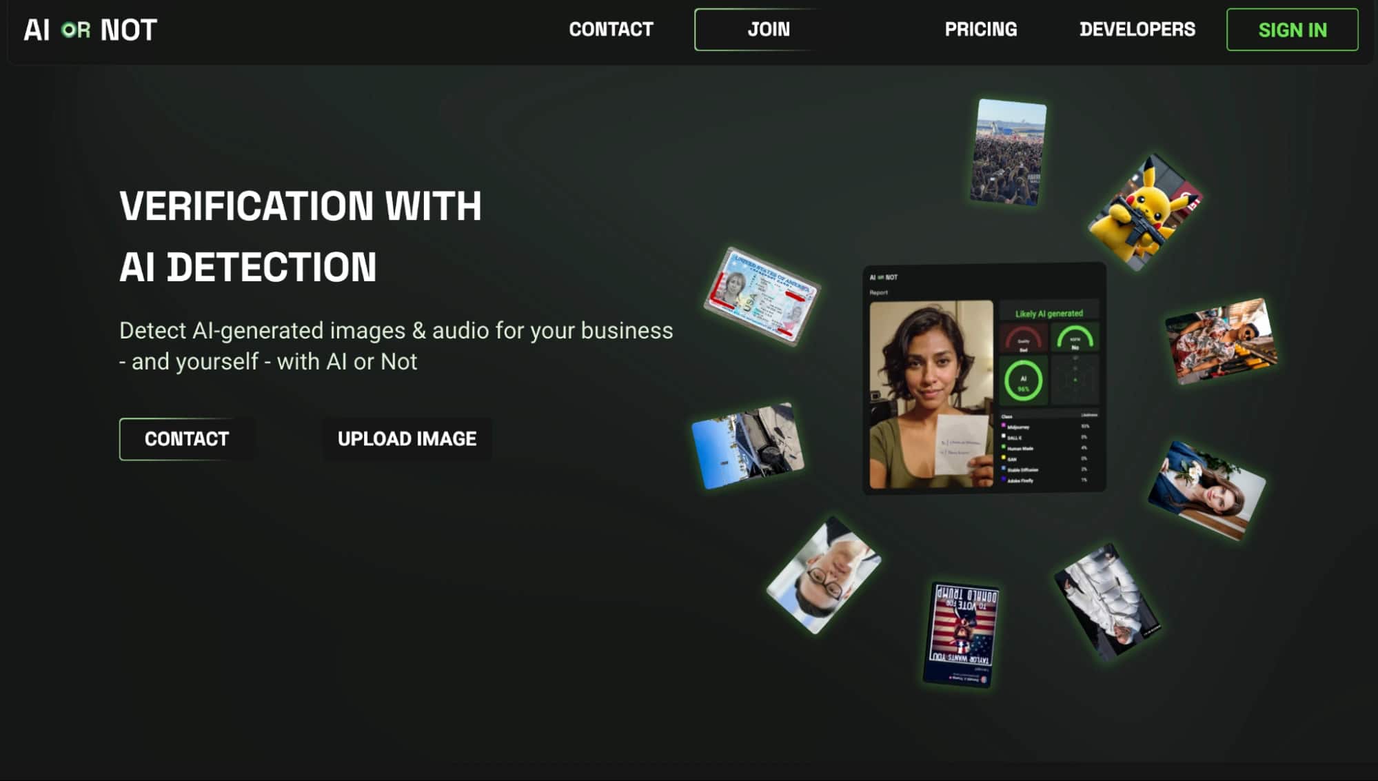 AI or Not deepfake recognition tools