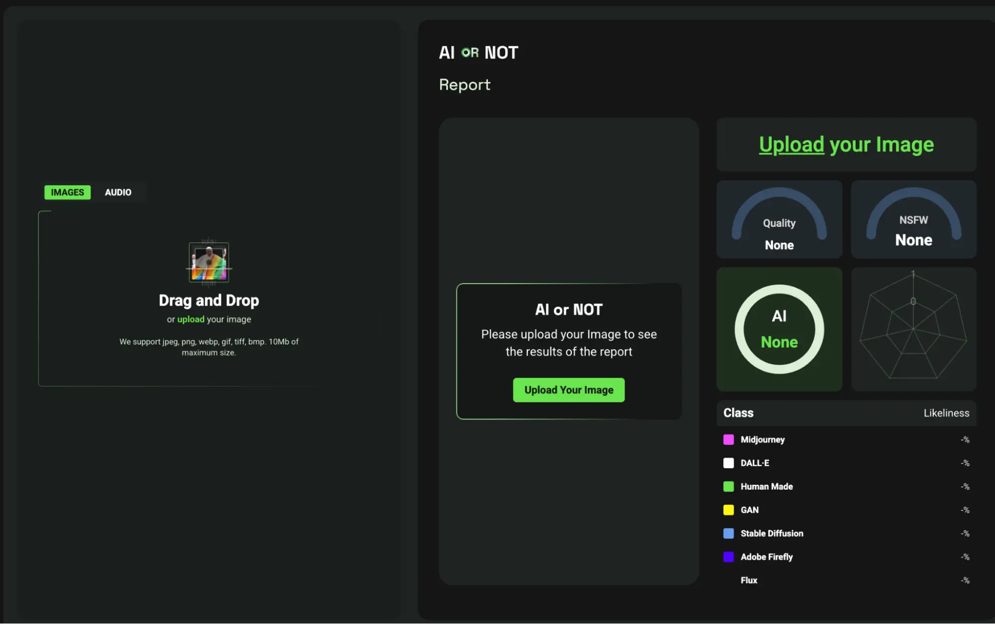 AI or Not deepfake identification tools